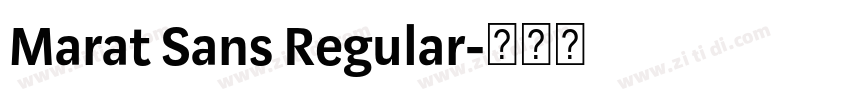 Marat Sans Regular字体转换